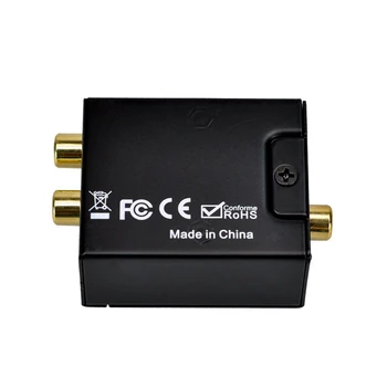 Skaitmeninio į Analoginį Stereo Garso Keitiklis Optinis Bendraašius Toslink Skaitmeninis Adapteris RCA L/R Audio Adapteris Keitiklis
