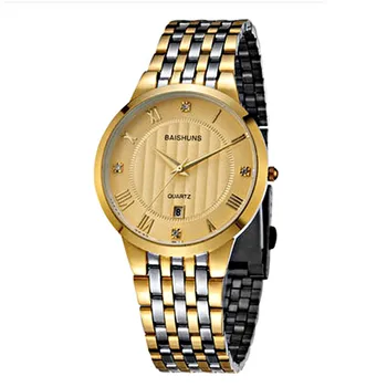 Prabangių Vyrų Laikrodžiai Vyrams Aukso Laikrodžiai, Nerūdijančio Plieno, Kvarcas Žiūrėti Prabangių Verslo Vyrų Laikrodis reloje hombre mannen horloge