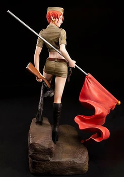 1/12 aukštas 155mm šiuolaikinės mergina stovi su vėliava (SU baze ) Dervos, paveikslas Modelis rinkiniai Miniatiūriniai gk Unassembly Unpainted