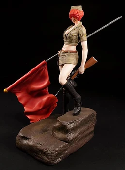 1/12 aukštas 155mm šiuolaikinės mergina stovi su vėliava (SU baze ) Dervos, paveikslas Modelis rinkiniai Miniatiūriniai gk Unassembly Unpainted