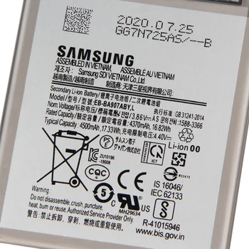Samusng Originalaus Telefono Baterija EB-BA907ABY Samsung Galaxy S10 Lite S10Lite 4500mAh
