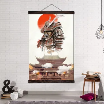 Japonų Architektūros Samurajus Tapybos Drobės Spausdina ir Plakatai, Sienų Dekoras Sienos, Nuotraukų Rėmai, Sienos Menas Drobė Namų Puošybai