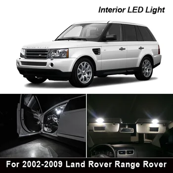 15vnt Baltas LED Vidaus apšvietimo Rinkinys Paketą 2002-2009 Land Rover Range Rover Daiktadėžė Žemėlapio Dome Kamieno Licenciją Plokštelės Šviesos