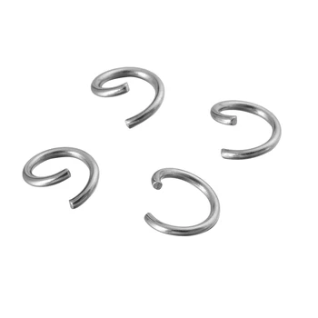 Originali Kietojo sterlingų skiedra rasti Priedai 50pcs kietas 925 sterling Silver Šuolis žiedai Atidaryti Žiedas 1*5.6 mm