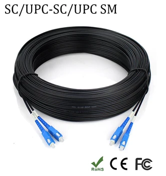 2 core optinio Pluošto kabelio PK PK vienos rūšies 50M/100M/150M/200M/300M/400M/500M FTTH kabelis 2 core Optinio Pluošto megztinis