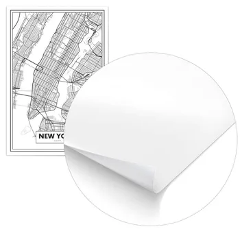 Panorama plakatas New York žemėlapis atspausdintas 250gr aukštos kokybės popieriaus-sienos plakatas-šiuolaikinės dekoratyvinės nuotraukas