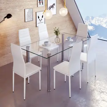 6PCS Modernios Šviesos Valgomojo Kėdės, Valgomojo Stalas, Kėdės Šiuolaikinės Paprasta Aukštos Kokybės Kėdė Mados Atgal Kūrybos Kėdė HWC