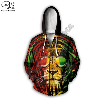 PLstar Kosmosas Reggae, Bob Marley Tracksuit 3D Atspausdintas Hoodie/Palaidinukė/Striukė/Vyrai Moterys hiphop atsitiktinis naujas mados stilius-3