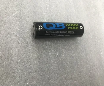 (50pcs/aikštelė, nemokamas pristatymas )QB 18650 QB18650 3000mAh baterija ląstelių 3.7 V įkraunamas LED žibintai, baterija ląstelių