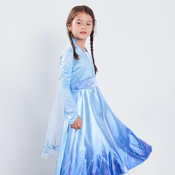 Naujas Disfraz Froz II Princesė Elsa Anna Kostiumas Vaikams Suknelės Mergaitėms Vienaragis Šalis Suknelė Vestidos De Gražus Princesė Plaukų