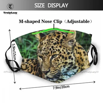 Suaugusieji Juokinga Leopard Veido Kaukė Dulkėms Spausdinti Audiniai Veido, Nagų Kaukė Su Filtrais