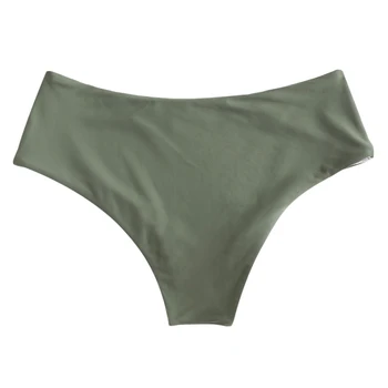 ZAFUL 2020 Kietas Vidurio Pakilti Bikini Bottom Moterų Maskuojanti Žalia Bikini Trumpikės Ponios Viduryje Juosmens Paplūdimio Plaukti Trumpikės Pagrindinio Paprasta