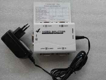 1 4 prievadai VGA video splitter popierinės kopijavimo aparatų matricos 1-in-4-iš 250MHz prietaiso cascadedable Batai Vaizdo Signalus, 65m 1920*1440