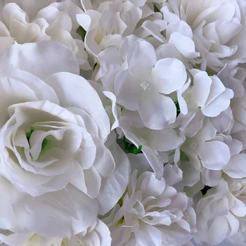 40x60CM Baltos spalvos Šilko Rožė Gėlių Sienos Dirbtinių Gėlių, Vestuvių Papuošimas, Gėlių Sienos Romantiška Vestuvių Namų Dekoro Fonas