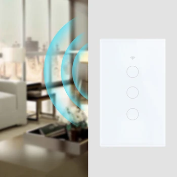 1/2/3 Band Wireless Touch Pereiti Sieną Šviesos Belaidžio Smart Home Perjunkite WI-fi PROGRAMĄ Remote Touch Contorl Jungiklius, Alexa/Echo