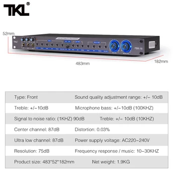 TKL FBK-10 Skaitmeninių Efektų Procesorius, Profesionalus Garso Valdikliu Sistemos Įranga, Visiškai Matomas Poveikis Karaoke
