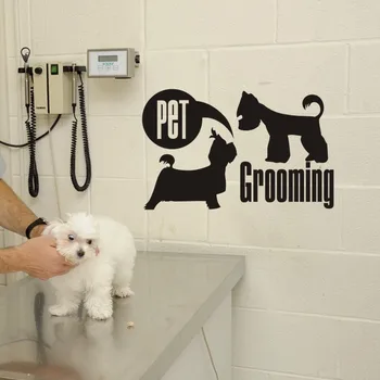 Viliojimo Šunų Salonas Decal Pet Shop Siena Lipdukas Plakatai Vinilo Meno Lipdukai Parede Dekoro Freskos Pet Klinika Siena Lipdukas