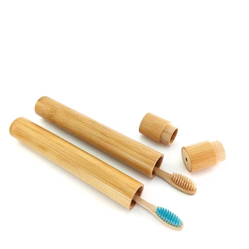 1PC bambuko šepetėlis +medinis bambuko vamzdžių aplinkos apsaugos dantų šepetėliu valyti dantis, suaugusiųjų burnos priežiūros travel set