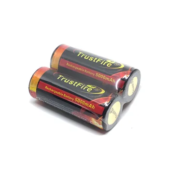 TrustFire Įkrovimo 3.7 V 5000mAh 26650 Li-ion Baterija Ličio Baterijos su apsaugos grandinė 26650 Fotoblykstės