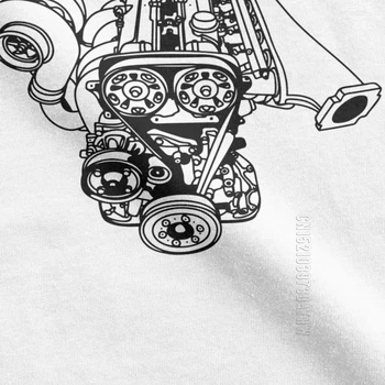 Žmogaus 2JZ GTE Sportcar Transporto priemonės Variklio T-Shirt Juokinga, O Kaklo Dizaineris Šukuotinės Medvilnės Marškinėliai, Karšto Pardavimo T Shirts