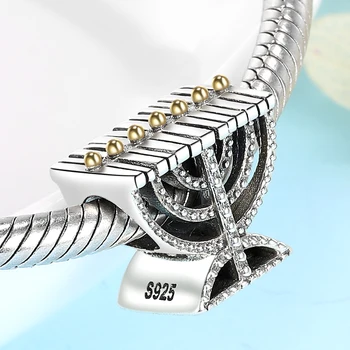 SG 925 sterlingas sidabro mados menorah judaica Žydų karoliukai pakabukai moterims tinka originalios Europoje apyrankės juvelyrikos priėmimo