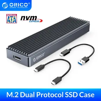 ORICO M. 2 NVME M. 2 SATA SSD Atveju Klavišą M M+B Klavišą, SSD Diskų, USB, C 10Gbps Kietojo Disko Gaubto M. 2 SSD Dėžutė Su Tipas C C Kabelio