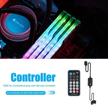 JONSBO 5V 3Pin AURA RGB Valdiklis Nuotolinio Valdymo SATA Maitinimo Atminties LED Cool Light Stripe Simfoninis Edition PC Atveju