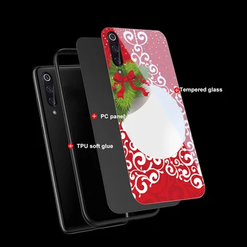 Kalėdų Senį Atveju Xiaomi Redmi Pastaba 8 10 9 7 6 Pro 8T K20 K30 Mi 10 9 9T 10 8 Pro SE A3 A2 Lite F1 Grūdinto Stiklo Dangtis
