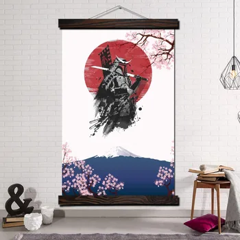 Šiuolaikinės Drobė Meno Spaudinius Plakatas Sienų Tapybos Pažymėkite Tapybos Sienos Meno Pažymėkite Nuotraukas, Tapybos Vyšnių Žiedų Japonija Samurajus