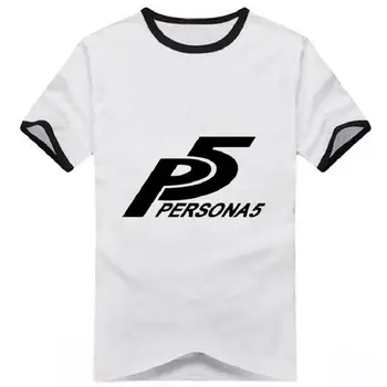 Aukštos Q Unisex Žaidimas P5 Persona, 5 marškinėliai tee Marškinėliai Harajuku preppy Joker Anne Takamaki Morgana P5 medvilnė tee marškinėliai t-shirt