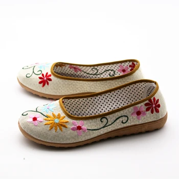 Cresfimix zapatos de mujer moterų atsitiktinis gėlių siuvinėjimas butas batai panele laisvalaikio pavasarį & vasarą užsivilkti butai retro bateliai a501