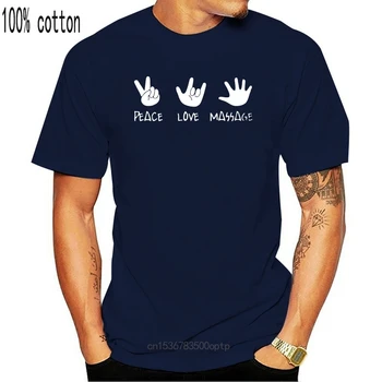 Vyrams trumpomis rankovėmis marškinėlius Taikos, Meilės, Masažas Marškinėliai T Shirt Moterims, t-shirt