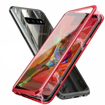 Magnetinės Metalo Case For Samsung Galaxy A20 A30 A50 A70 dvipusės grūdinto stiklo danga Ant samsun 20 30 50 70 adsorbcijos coque