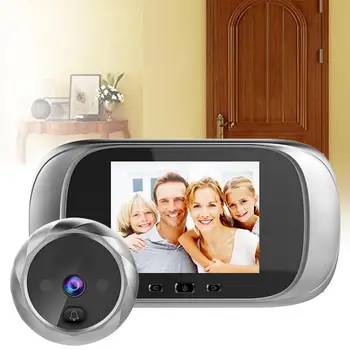 2.8 colių LCD Spalvotas Ekranas Skaitmeninis Doorbell 90 Laipsnių Durys Akių Skambinti Elektroninės Durų Akutė Kamera Viewer Lauko Durų Varpelis