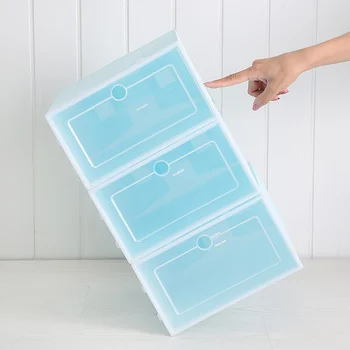 Plastikinis Sulankstomas Bateliai Box Skaidri Saugojimo Batų dėžės Stalčių Organizatorius Namų 