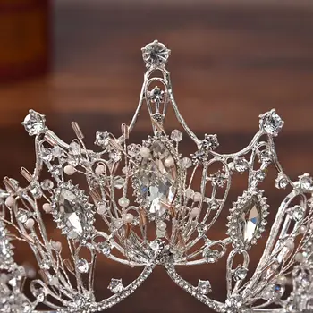 SHCXGQN Naujas Mados Baroko Prabanga Crystal AB Bridal Crown Rožančiai Diadem Rožančiai Moterų Nuotaka Vestuvių Plaukų Aksesuarai HG02