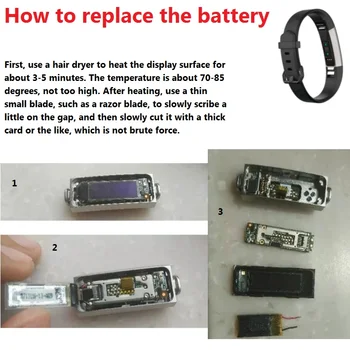 Lssp031420ab Baterija Fitbit Mokestis HR Smartwatch Įkraunamų Baterijų Paketas, Pakeisti Nauji Li-Po 70mAh Smartband Bateria
