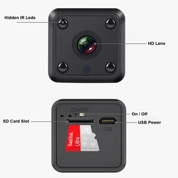 1080P Mini Wi-fi IP Kamera Build-in Baterijos VAIZDO Belaidžio Namų Saugumo Mikro Kamera 