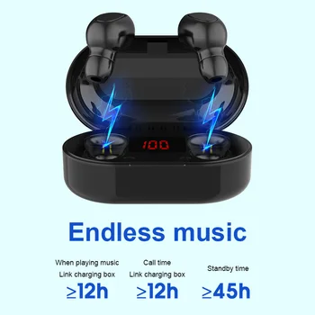 Belaidės ausinės TWS Bluetooth v5.0 LED Ekranas, Bluetooth Ausinės Sporto Vandeniui ausinių laisvų rankų įranga Paramos iOS/Android