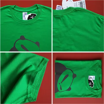 Nemokamas Pristatymas Mielas Panda Print T-Shirt Aukštos Kokybės 16-Spalvos Medvilnės, Trumpomis Rankovėmis Apvalios Kaklo Mada, T-Marškinėliai, Unisex Juokinga Dizainas