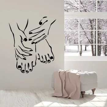 Pedikiūras, Manikiūras наклейка на стенуdecoracion hogar moderno miegamasis priedai Nagų Dailės Studija Sienos Lipdukas наклейки на дверь H74