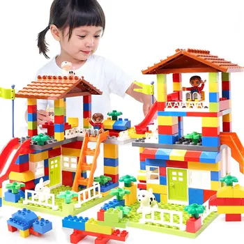 Vaikų Ugdymo Statybinių Blokų Montavimas Nustatyti Berniukų Ir Mergaičių Miesto Baby Vaikų Žaislai Ankstyvojo Lavinimo Žaislai