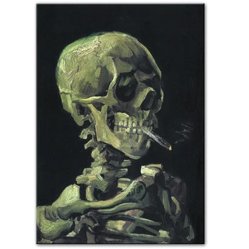 Galvos Skeletas, Van Gogh Aliejaus Tapybai Reprodukcijai ant Drobės, Plakatų ir grafikos Skandinavijos Sienos Nuotrauka už kambarį