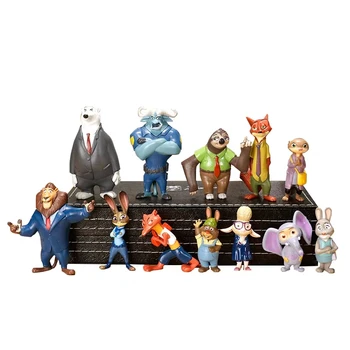 Disney Pixar Crazy Gyvūnų City Serijos Veiksmų Pobūdžio Anime Vadovas Modelio, Apdailos, Apdailos Vaiko Gimtadienis Tik Dovanų rinkinys