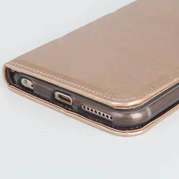 Flip Case for Iphone 6 6 Plus/6S 6S Plius 8 8 Plius Telefono dėklas Aukso Spalvos Modelis PU Odos Piniginės 