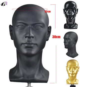 Vyrų Manekenas Manikin Galvos Modelio Perukas Mokymo Stilius Galvos Stovėti Perukas Skrybėlę, Akinius Nuo Saulės, Ekranas Rodo Lentynos Aukso Spalva Juoda