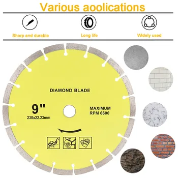 105-230mm Diamond pjauti Varantys Pjovimo Diskas betonui Marmuro Mūro, Plytelių Inžinerijos Pjovimo Sauso ar šlapio Pjovimo Blad