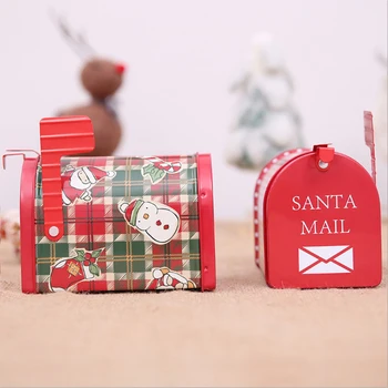 Kalėdų Pašto Dėžutės Formos Dovanų Dėžutė Saldainių Amatų Geležies Talpinimo Alavo Organizatorius Papuošalai Pridėti Kalėdų Atmosferą Namų Dekoro Prekių