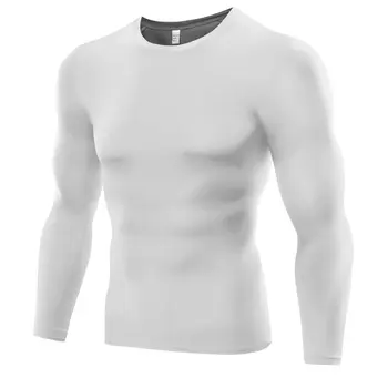 Vyrai Suspaudimo Base T Shirt Sluoksnis Stora Viršų Pagal Odos Long Sleeve T-shirt Viršūnes Tees 6 Spalvų