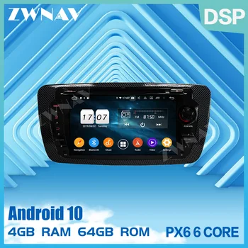 2 din IPS PX6 ekranas Android 10.0 Automobilio Multimedijos grotuvo SEAT IBIZA (2009-2013 m.) automobilių vaizdo, garso, radijo stereo GPS navi galvos vienetas
